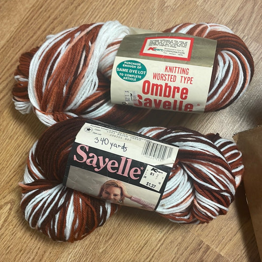 Sayelle ombre - White, rust, & brown