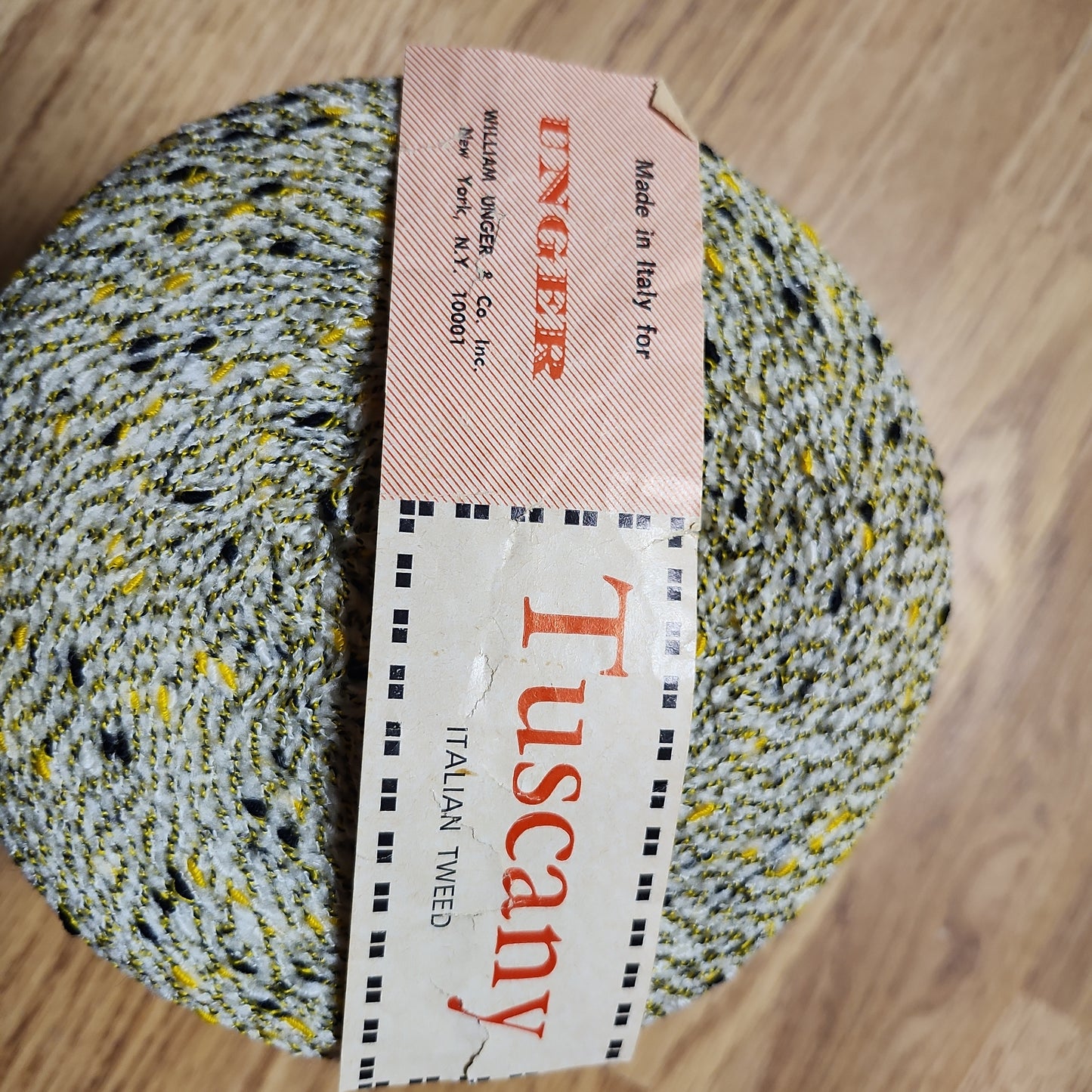 Tuscany Italian Tweed - Beige, yellow, black