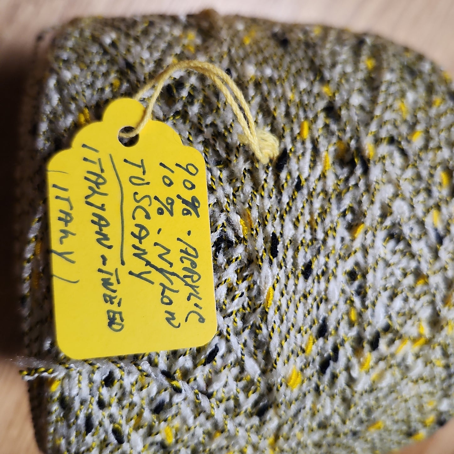 Tuscany Italian Tweed - Beige, yellow, black