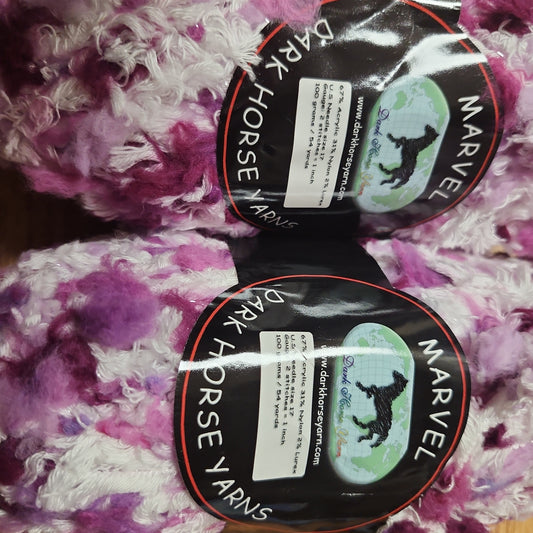 Dark Horse Yarns Marvel - purple and white sparkle