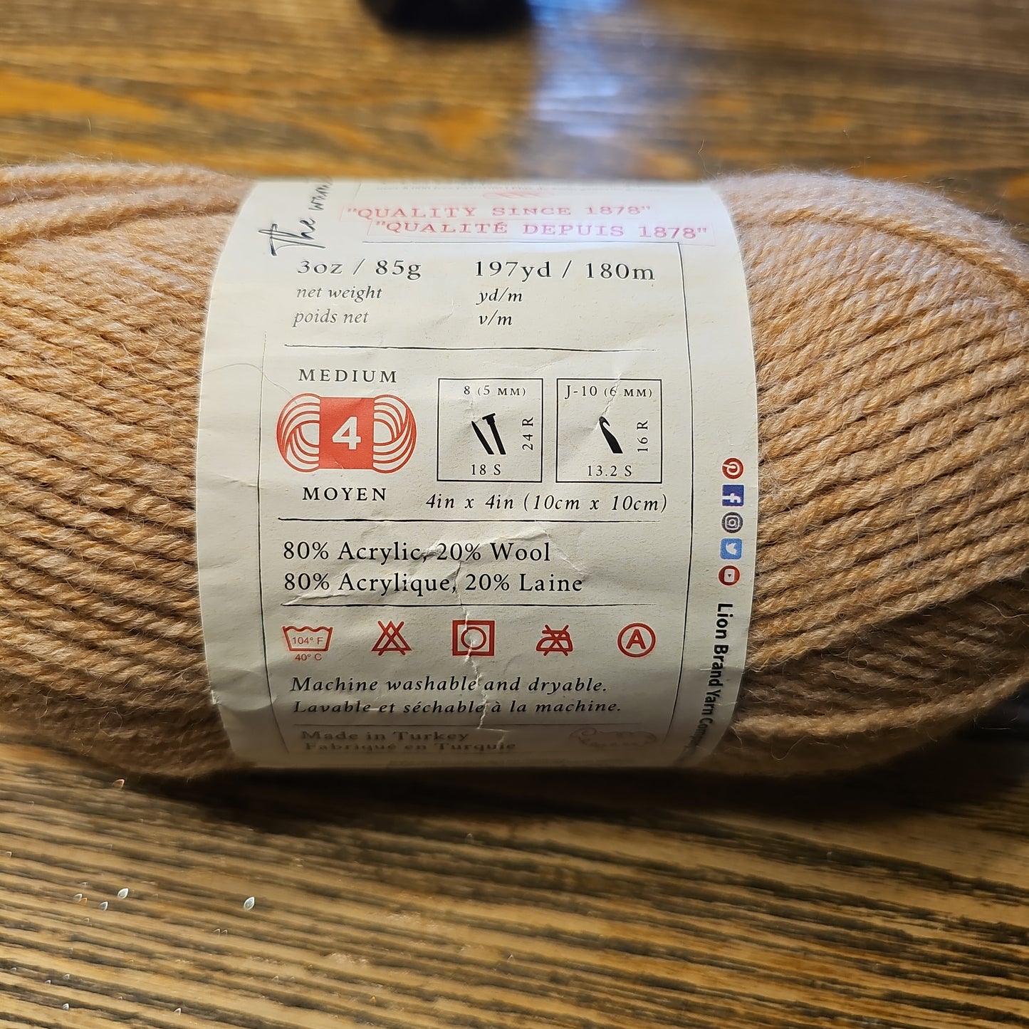 Lion Brand Wool Ease Yarn Canyon Sunset