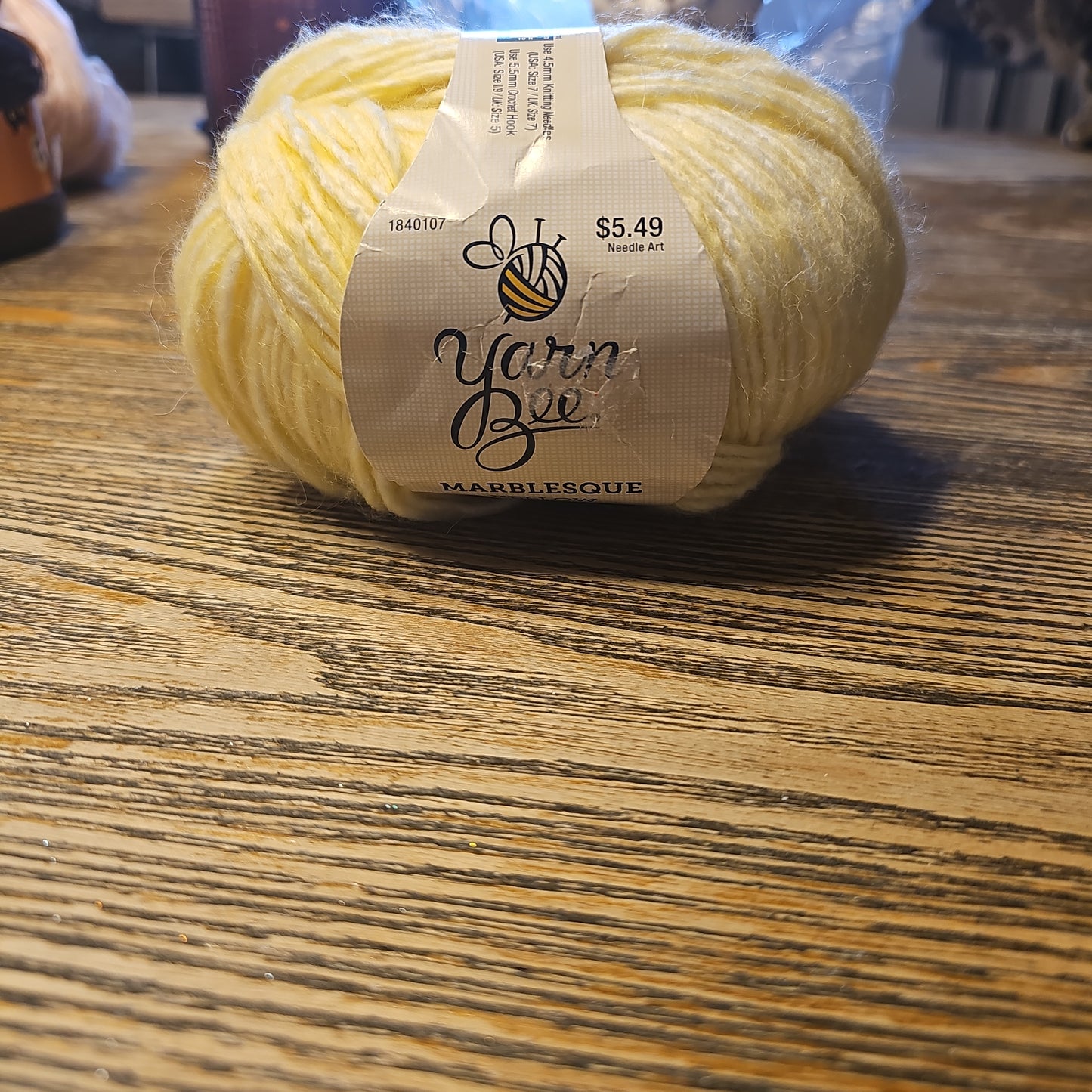 Yarn Bee Marbelesque Yellow Yarn