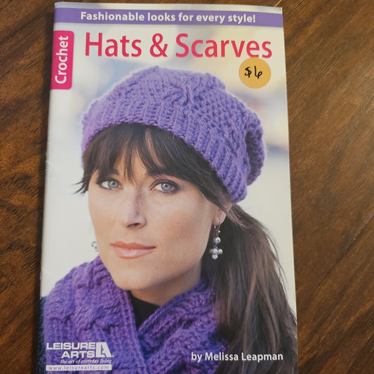 Leisure Arts Hats & Scarves Crochet Pattern Book