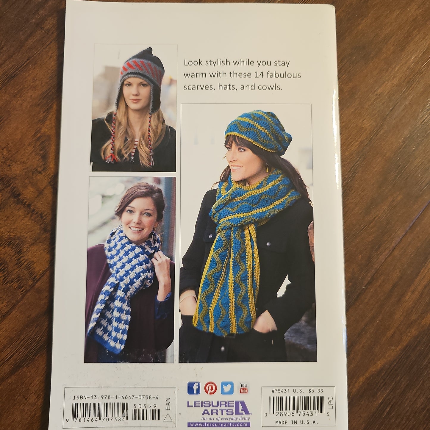 Leisure Arts Hats & Scarves Crochet Pattern Book