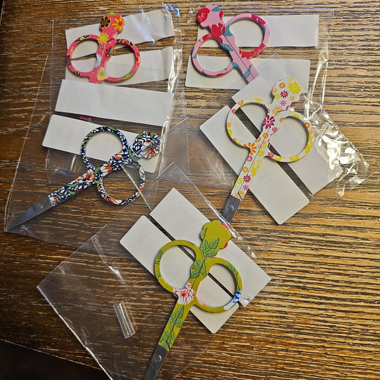 Assorted Floral Scissors (Green)