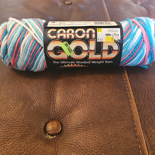 Vintage Caron Gold Yarn Coral Reef Ombre