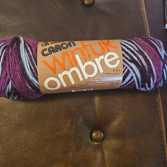 Vintage Caron Wintuk Ombre Silverberry Yarn