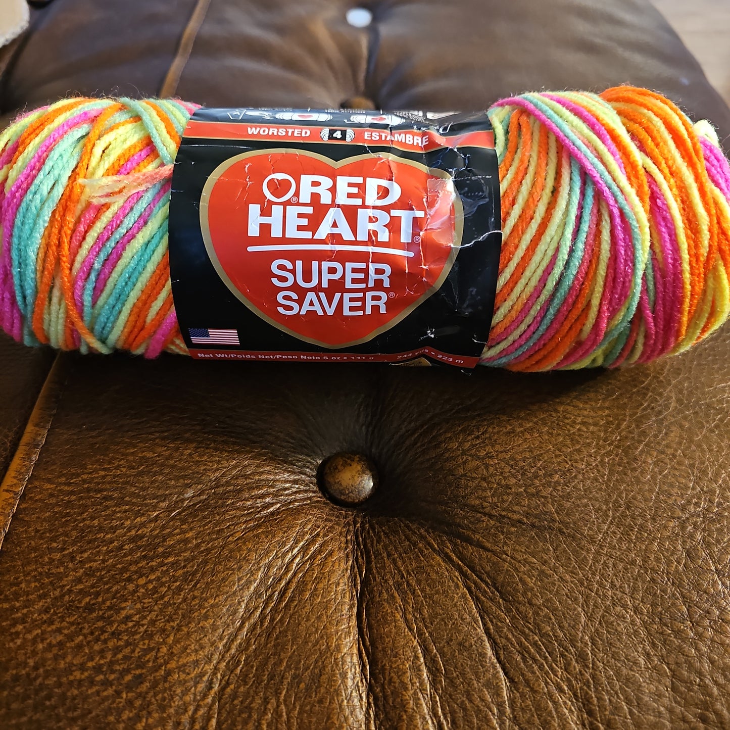 Red Heart Super Saver Day Glow Yarn