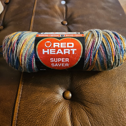 Vintage Red Heart Super Saver Painted Desert Yarn