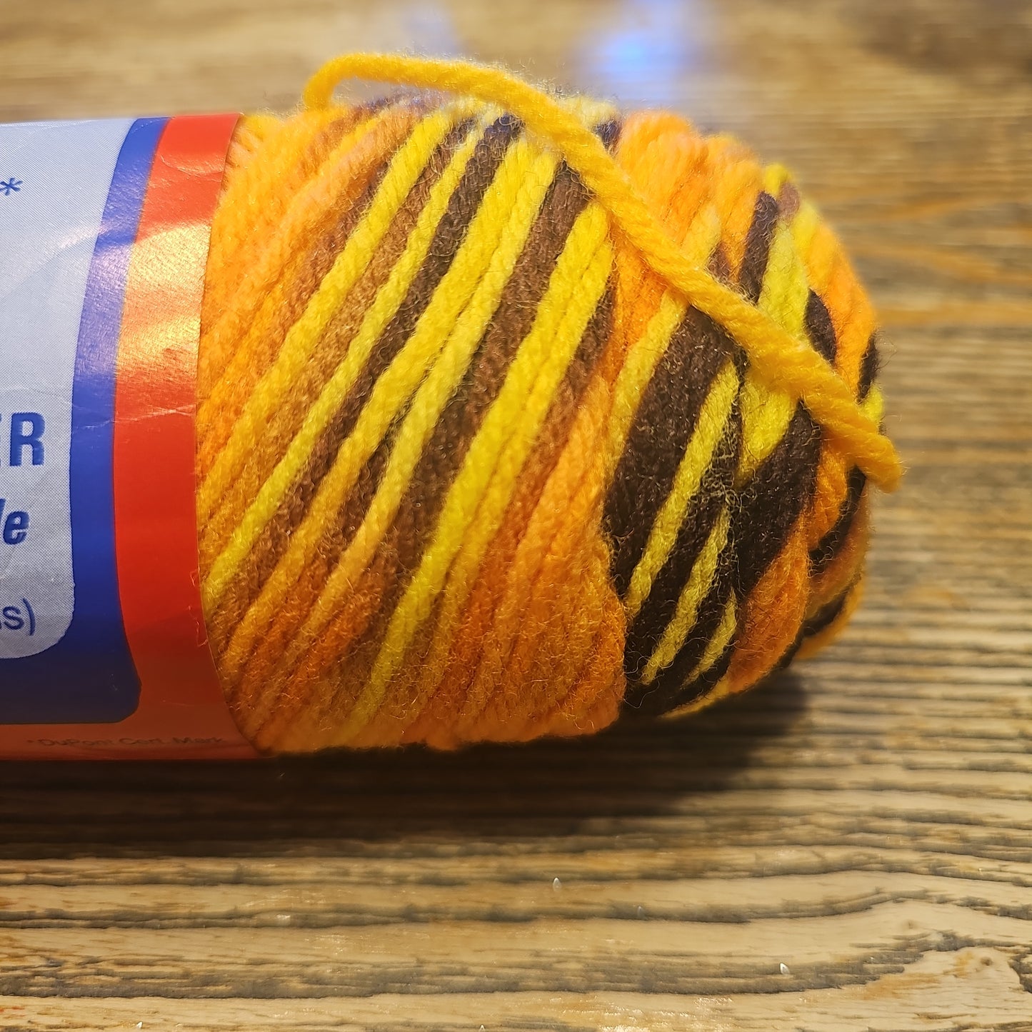 Vintage Rochelle Ombre Sayelle Orange/Yellow/Black Yarn Lot of 3