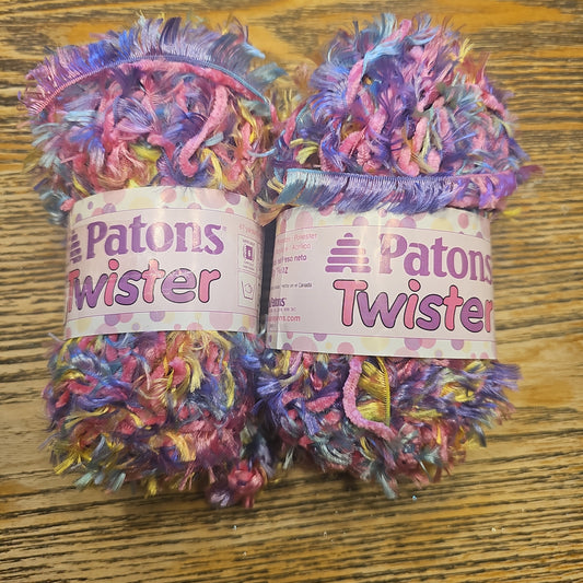 *Discontinued* Patons Twister Fruit Loop Yarn Lot of 2
