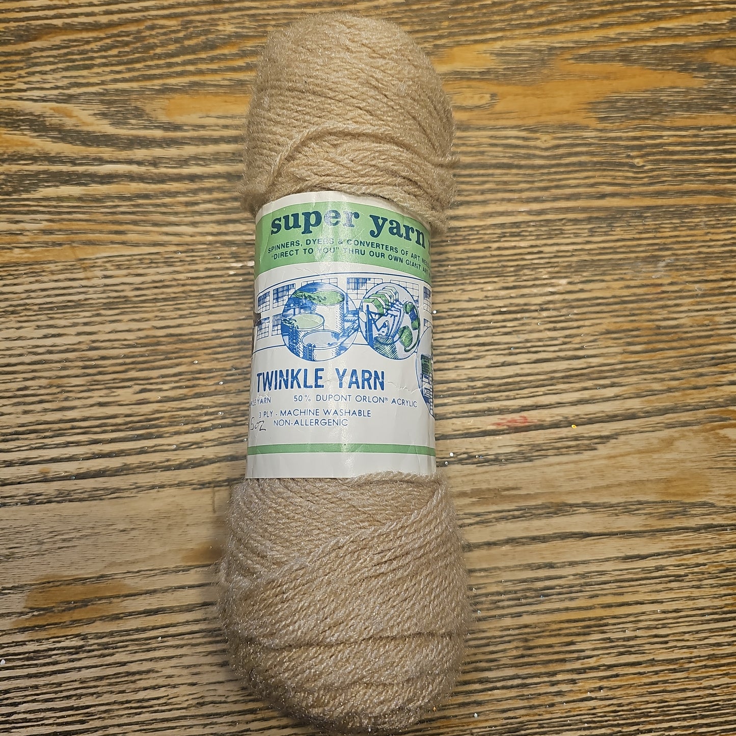 Vintage Super Yarn Mart Twinkle Yarn "Oatmeal"