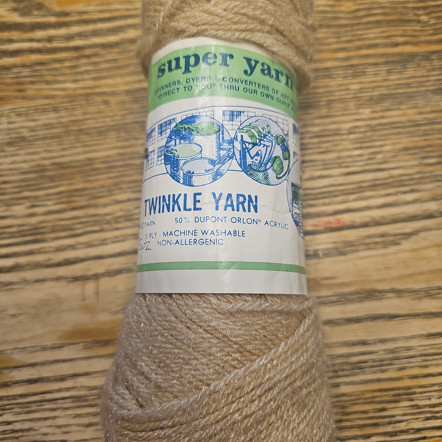 Vintage Super Yarn Mart Twinkle Yarn "Oatmeal"