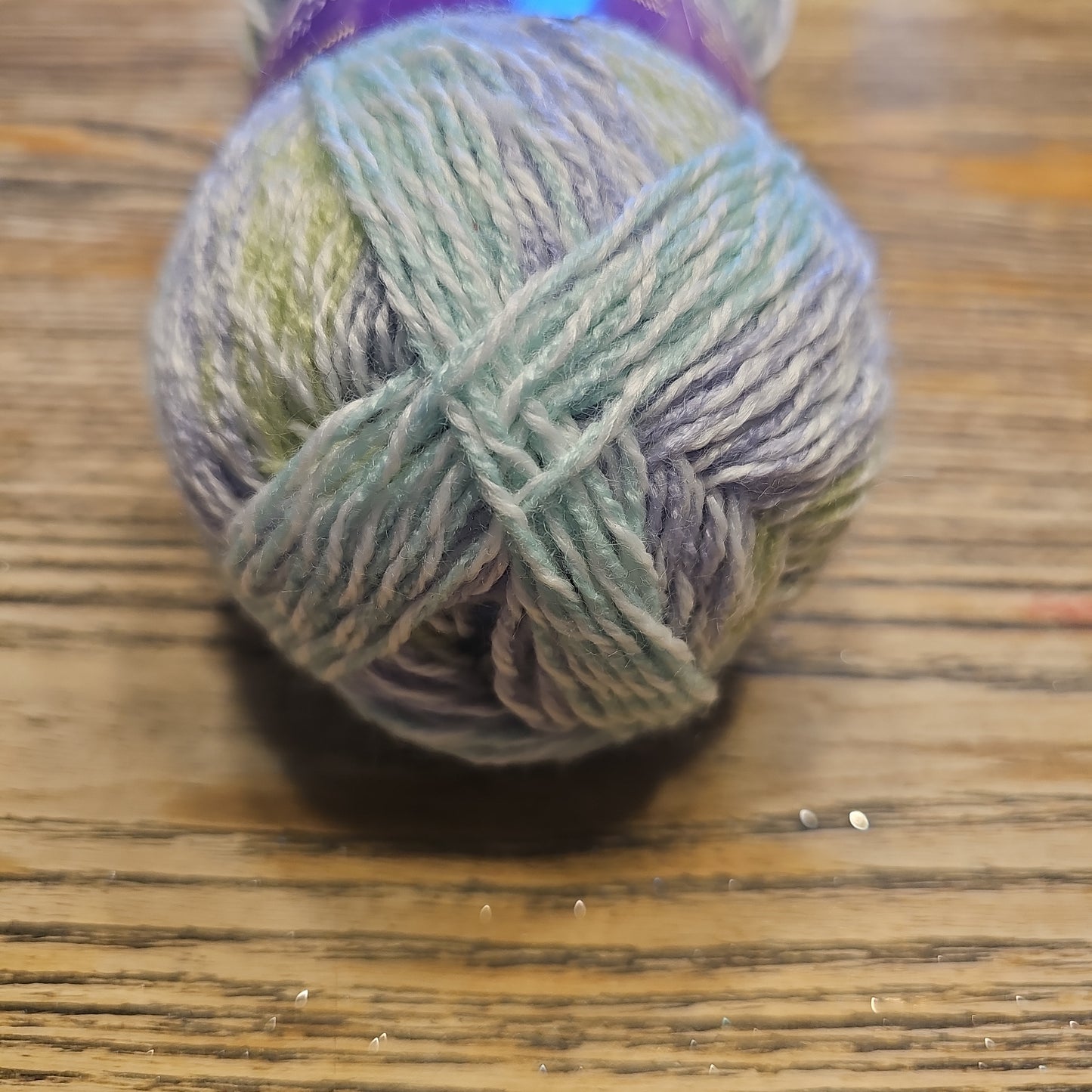 Annie's Caring Crochet Mint/Lime/Purple Pastel Multi Yarn