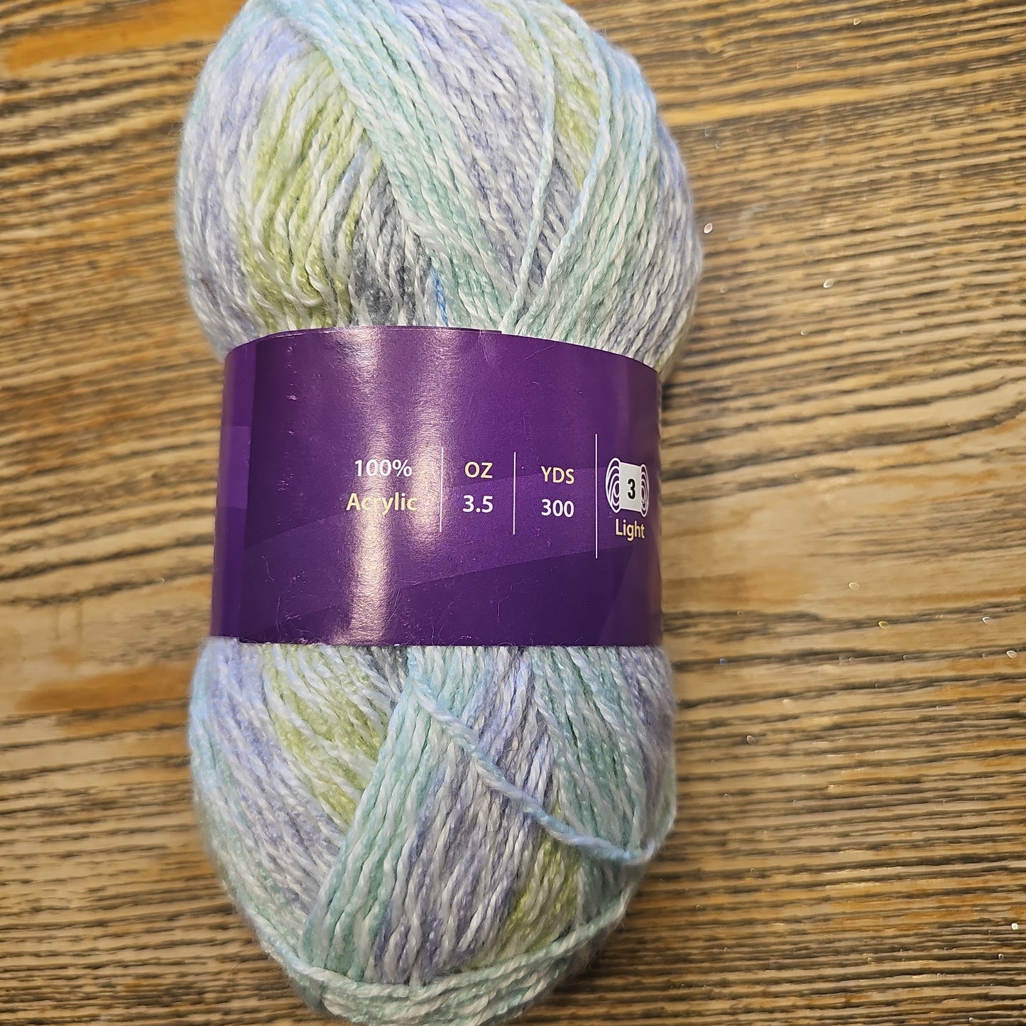 Annie's Caring Crochet Mint/Lime/Purple Pastel Multi Yarn