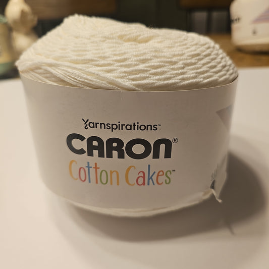 Caron Cotton Cakes White Yarn