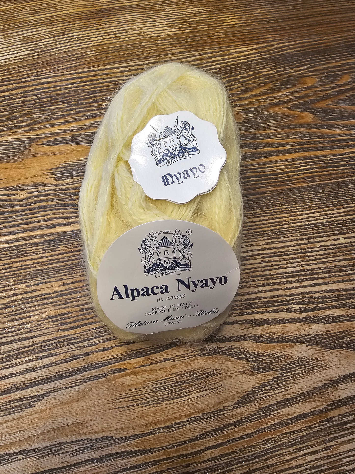 Alpaca Nyayo Pale Yellow Yarn