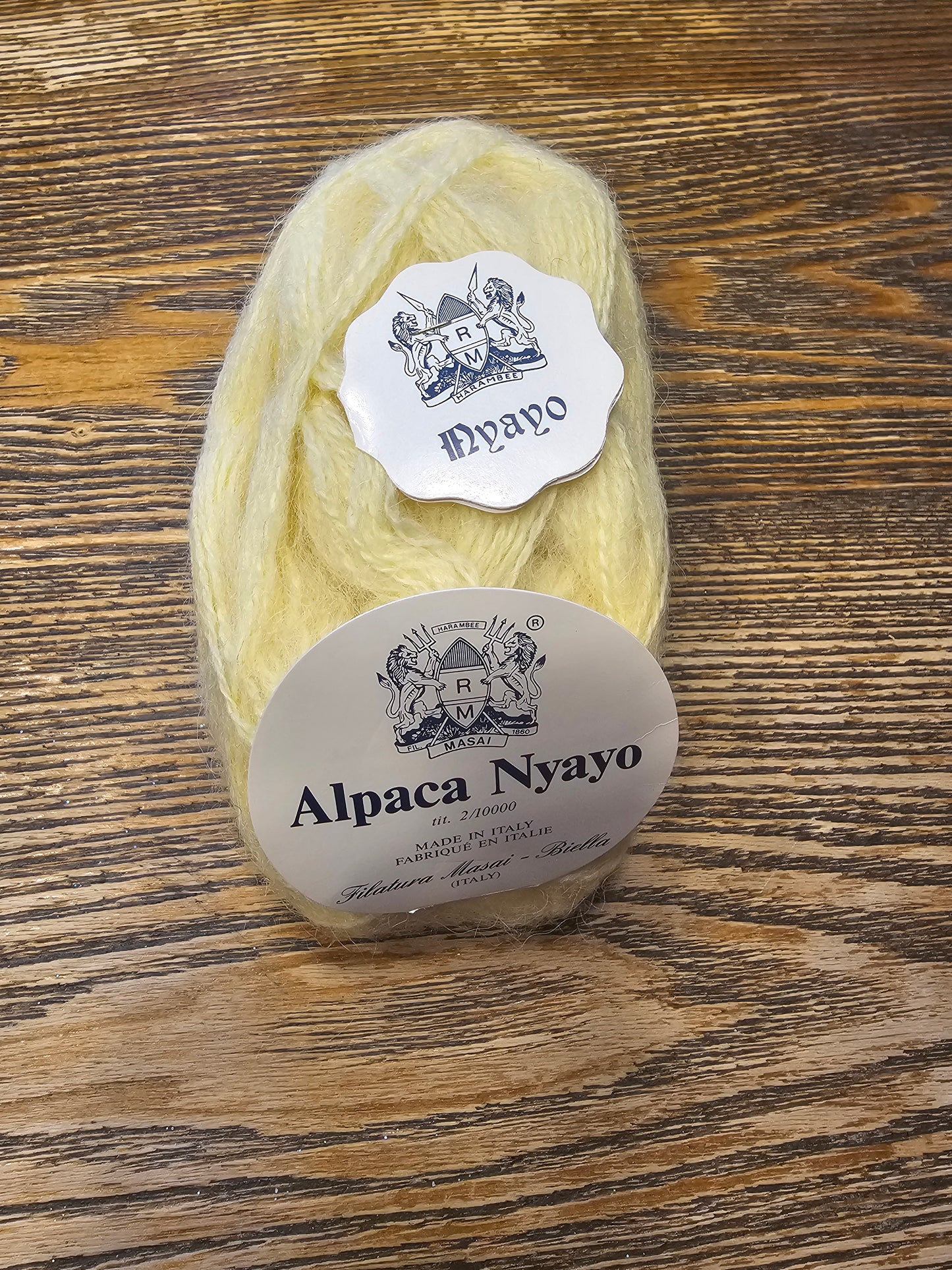 Alpaca Nyayo Pale Yellow Yarn