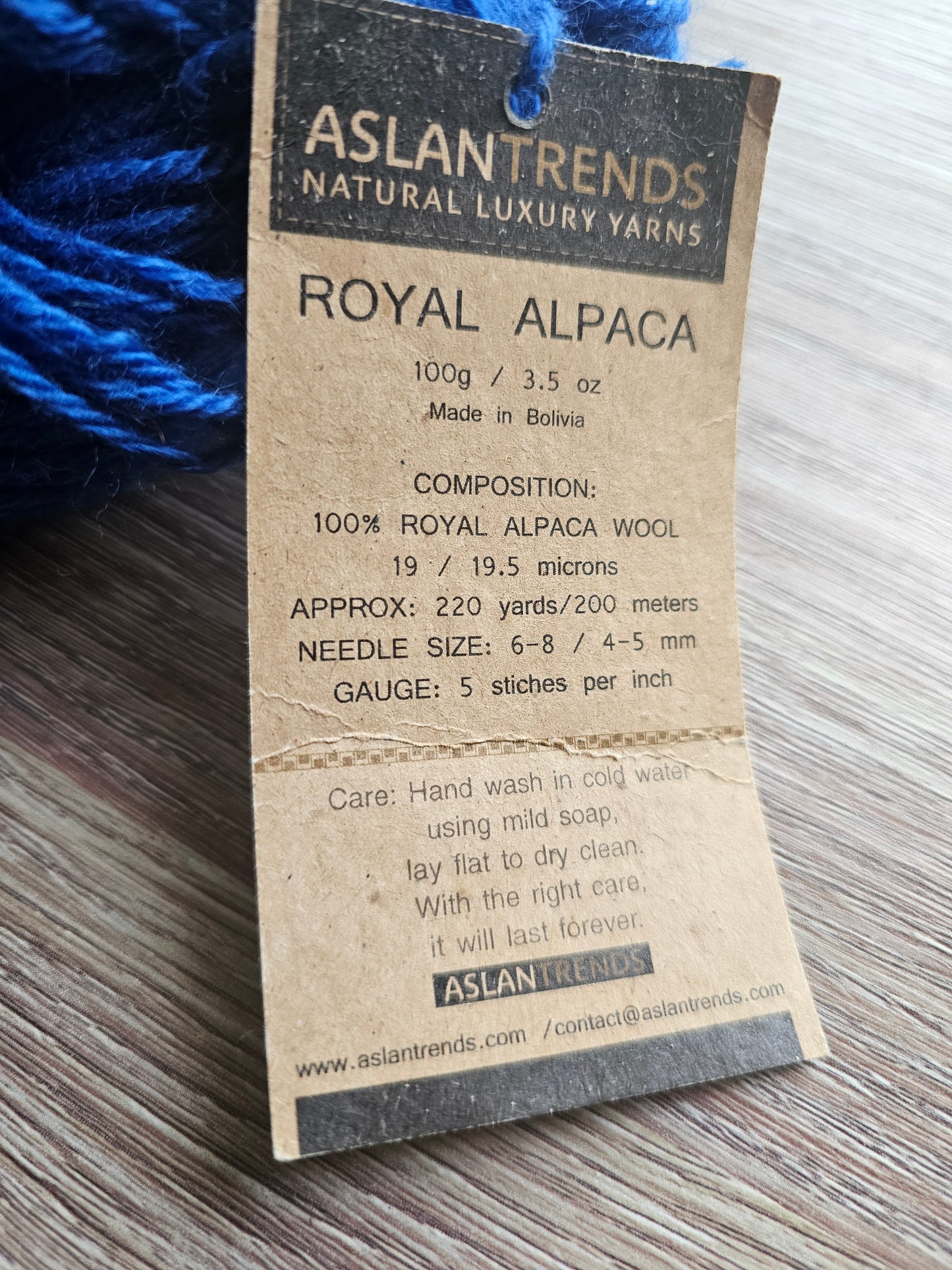 Aslan Trends Royal Alpaca Yarn "Ocean"