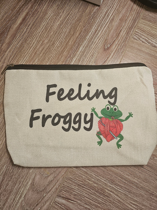 Feeling Froggy Zippered Crochet Bag