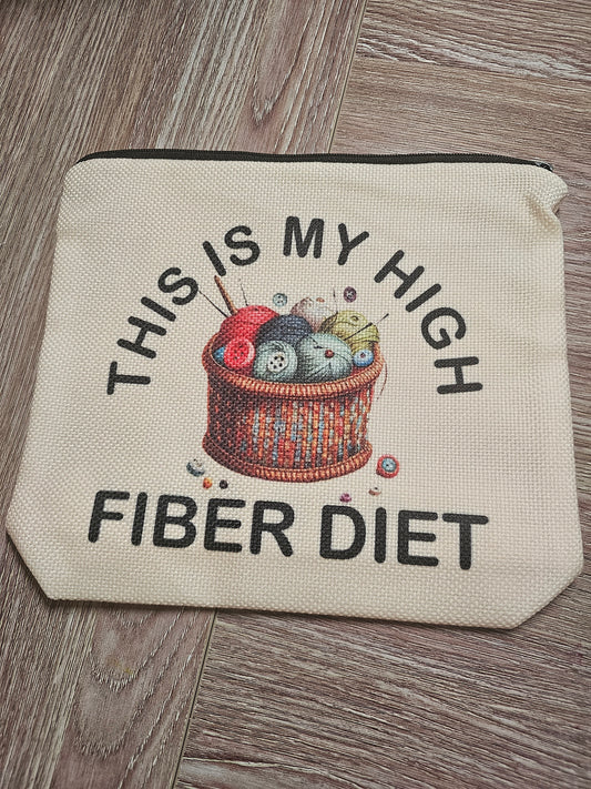 This Is My High Fiber Diet Zippered Pouch