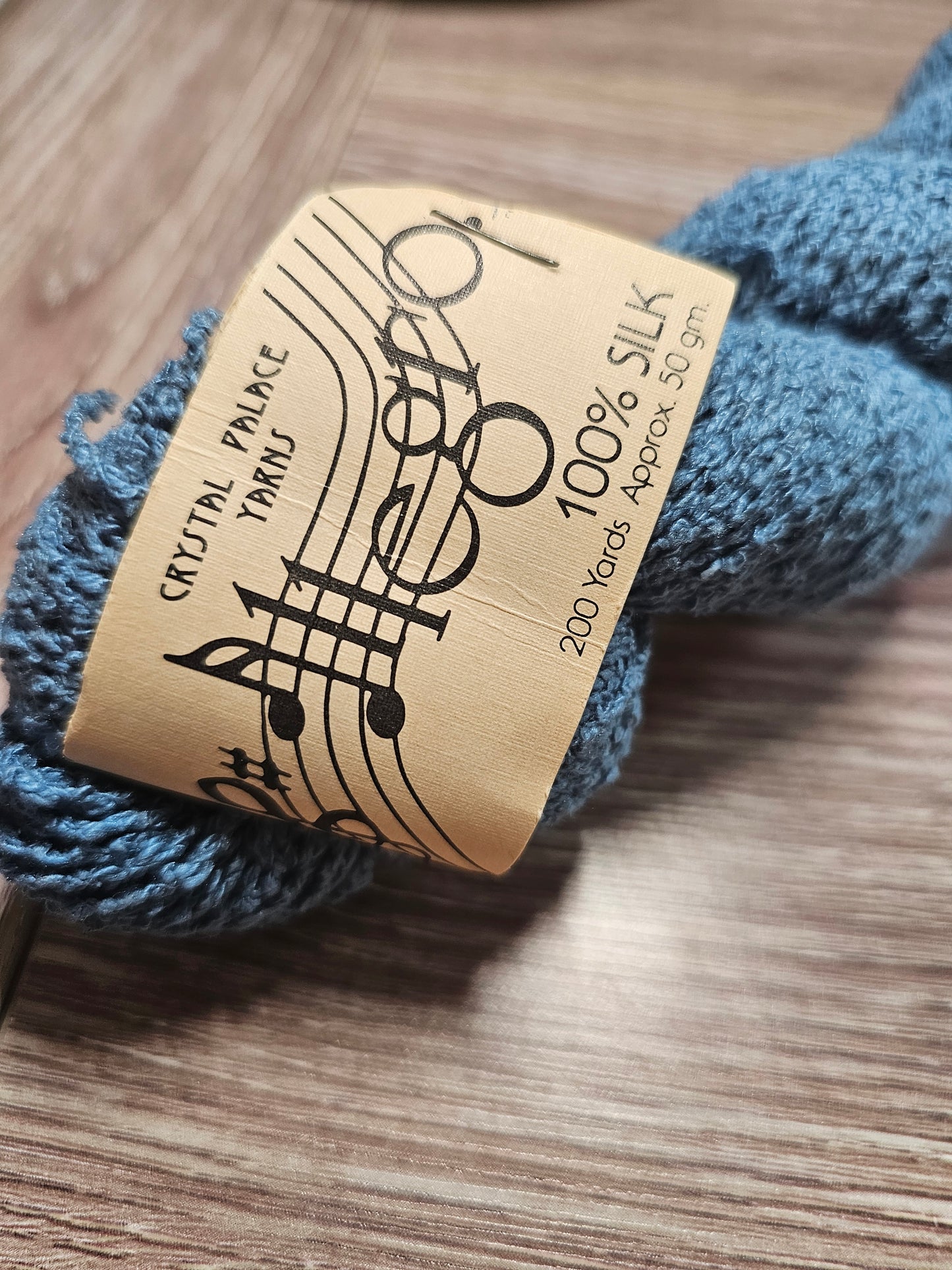 Crystal Palace Yarn 100% Silk Dusty Blue Yarn