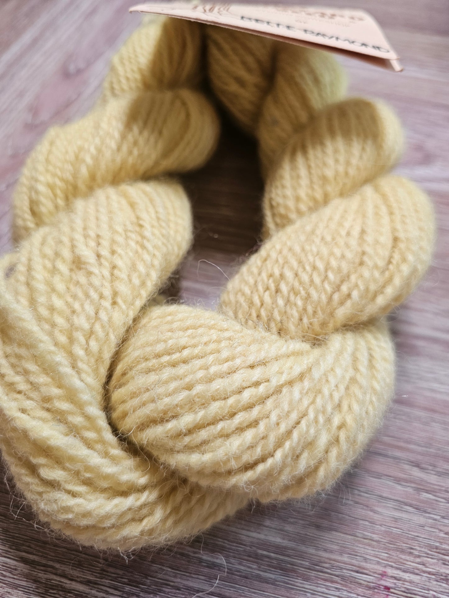 *Vintage* Bette Raymond Vegetable Dyed Wool Pale Yellow Yarn