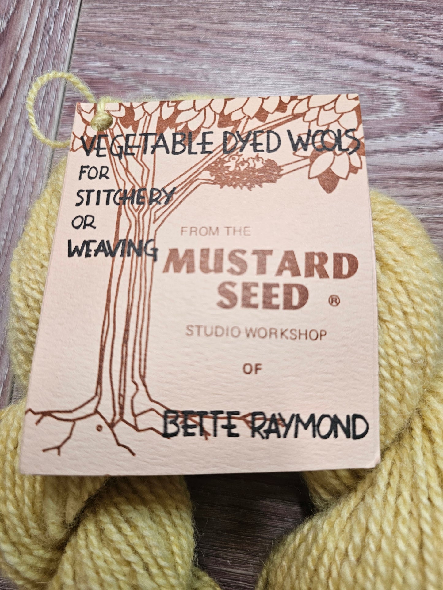 *Vintage* Bette Raymond Vegetable Dyed Wool Pale Yellow Yarn