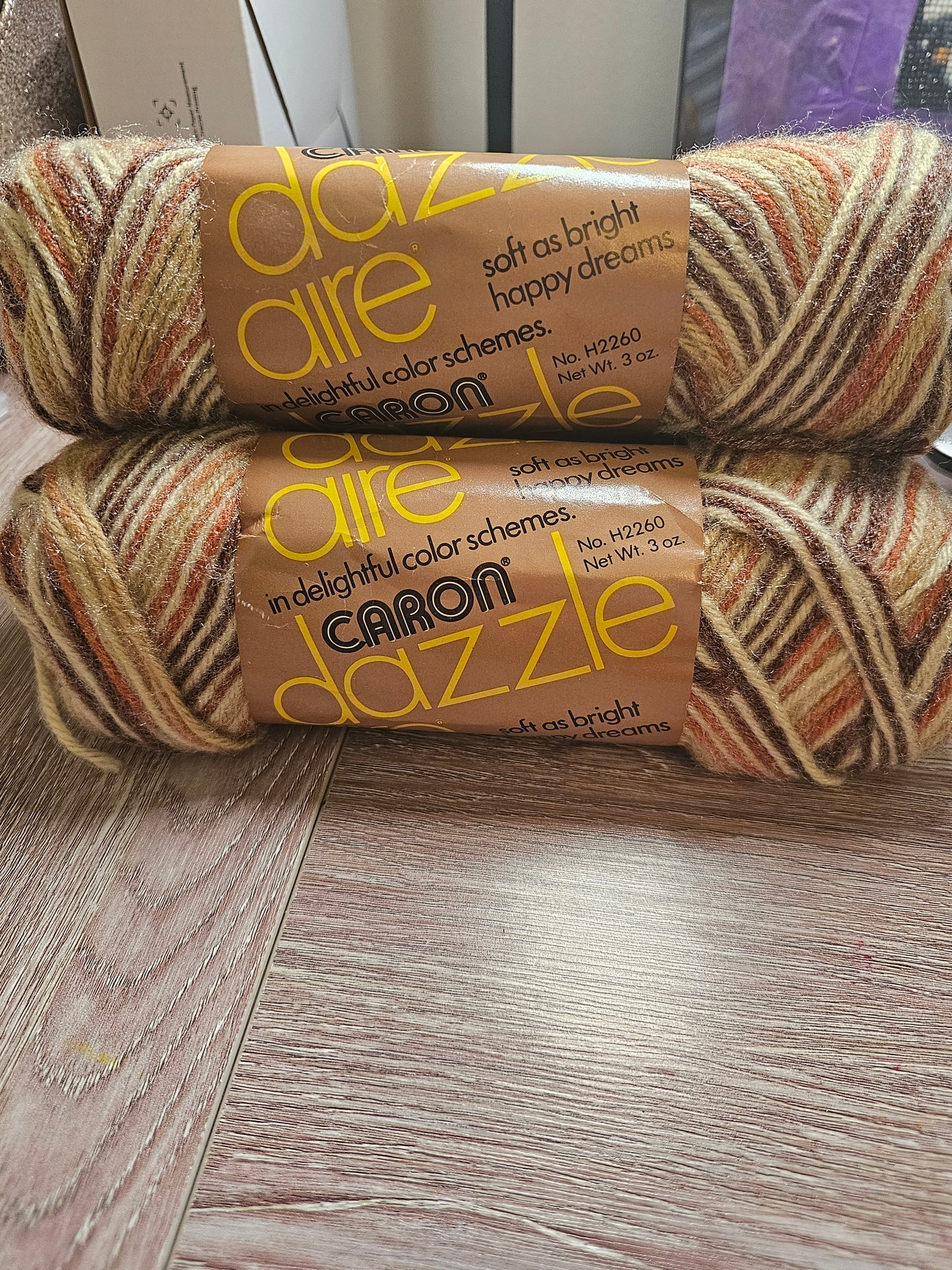 *Vintage* Caron Dazzleaire "Navaho Ombre" Yarn Lot of 3