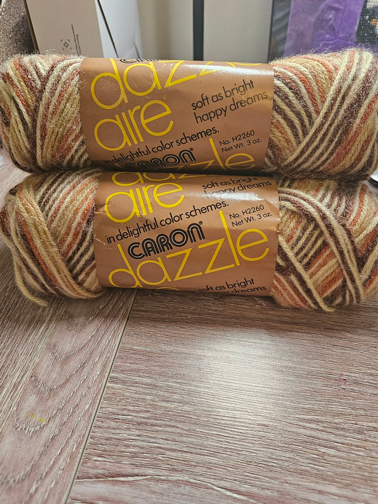 *Vintage* Caron Dazzleaire "Navaho Ombre" Yarn Lot of 3