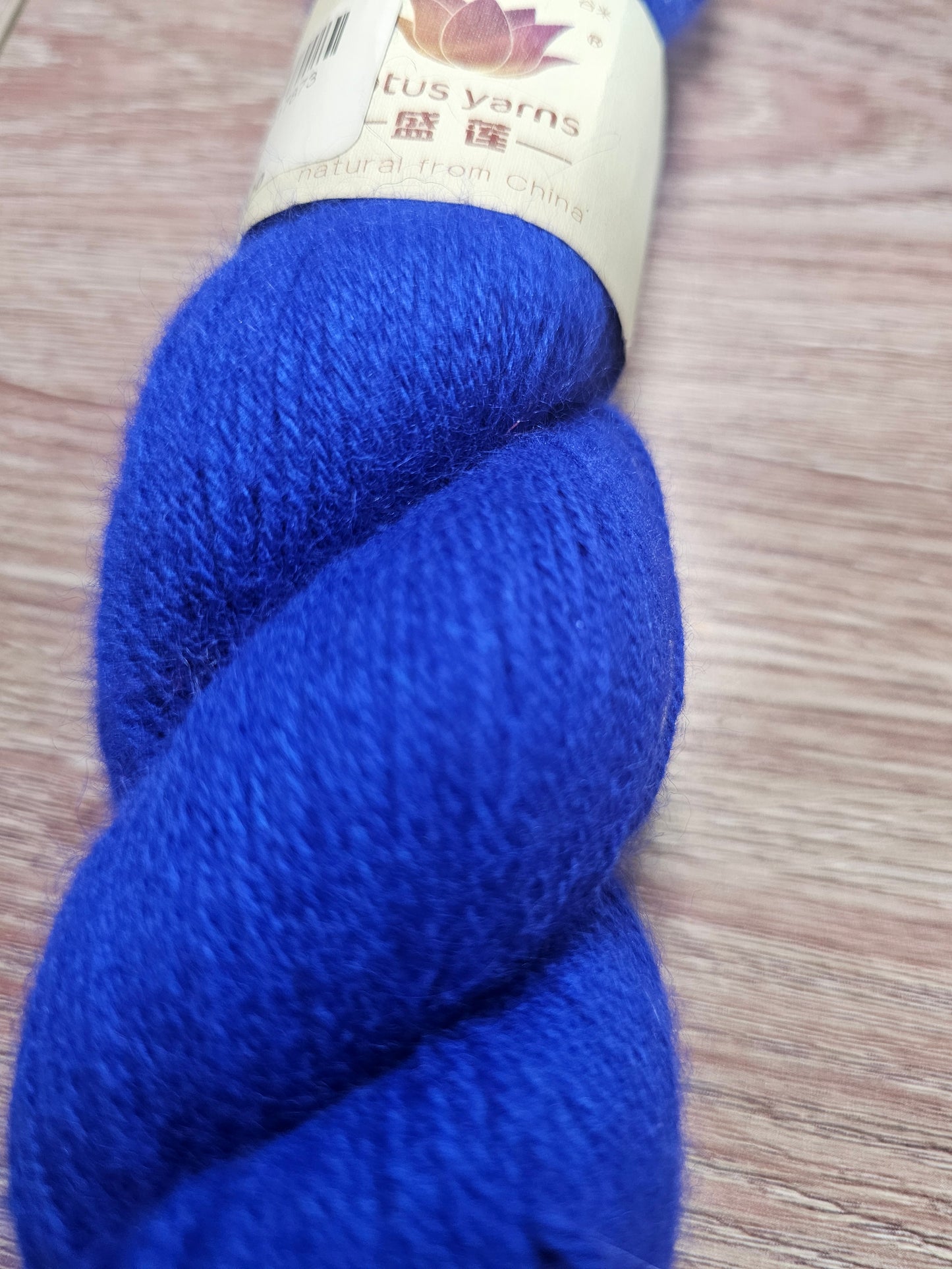 Lotus Yarns Mimi 100% Mink Cobalt Blue Yarn Imported from China