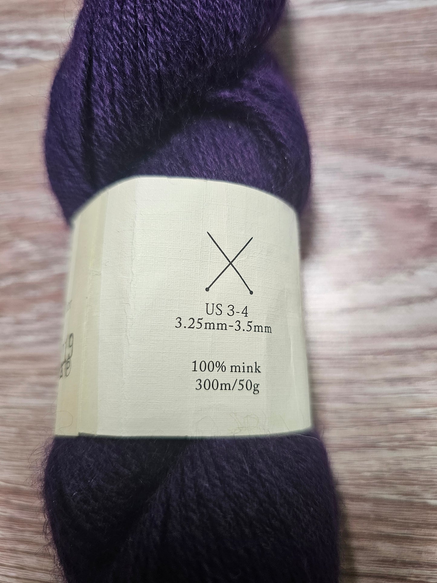 Lotus Yarns Mimi 100% Mink Yarn Imported From China "Eggplant"