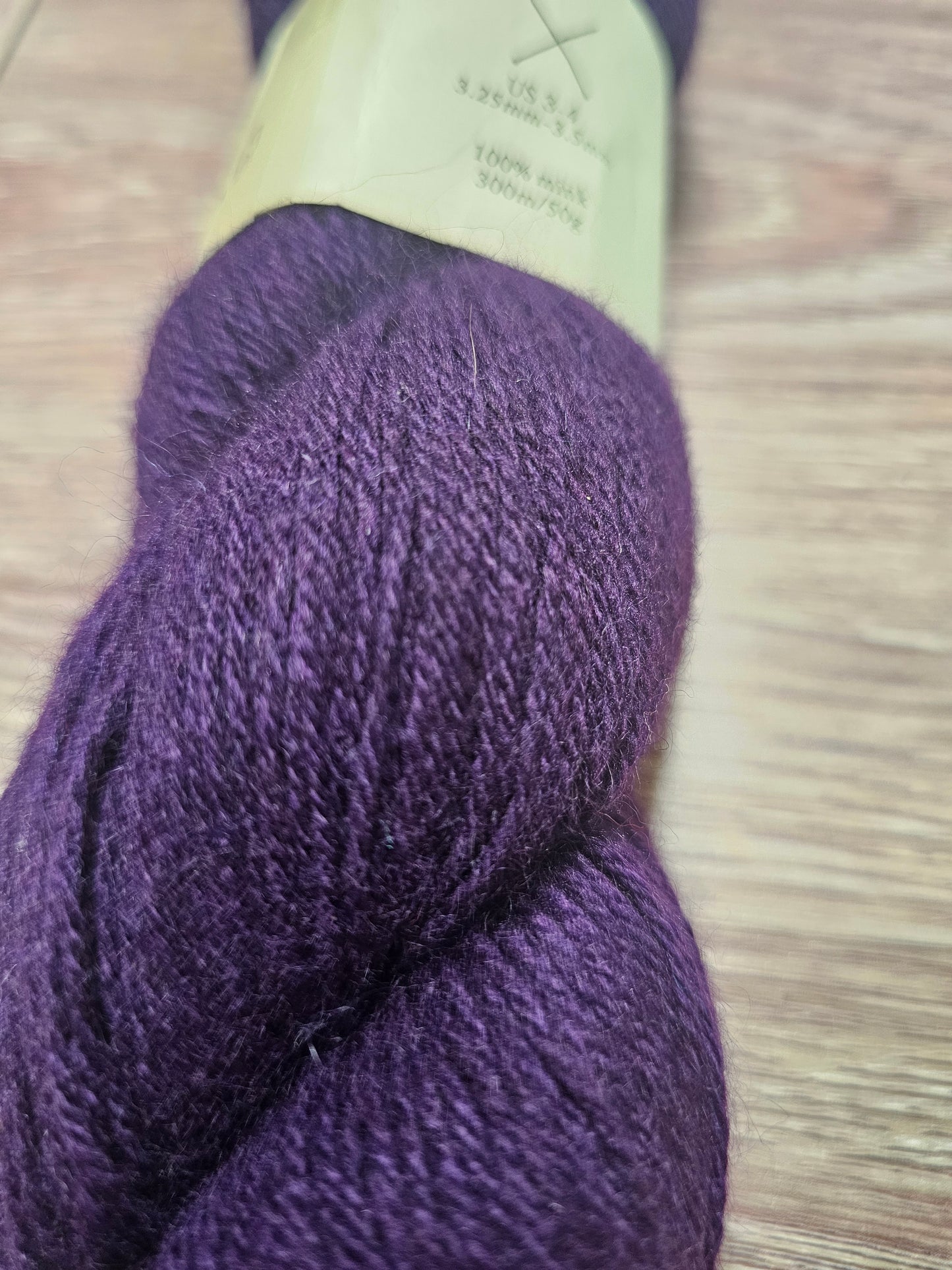 Lotus Yarns Mimi 100% Mink Yarn Imported From China "Eggplant"