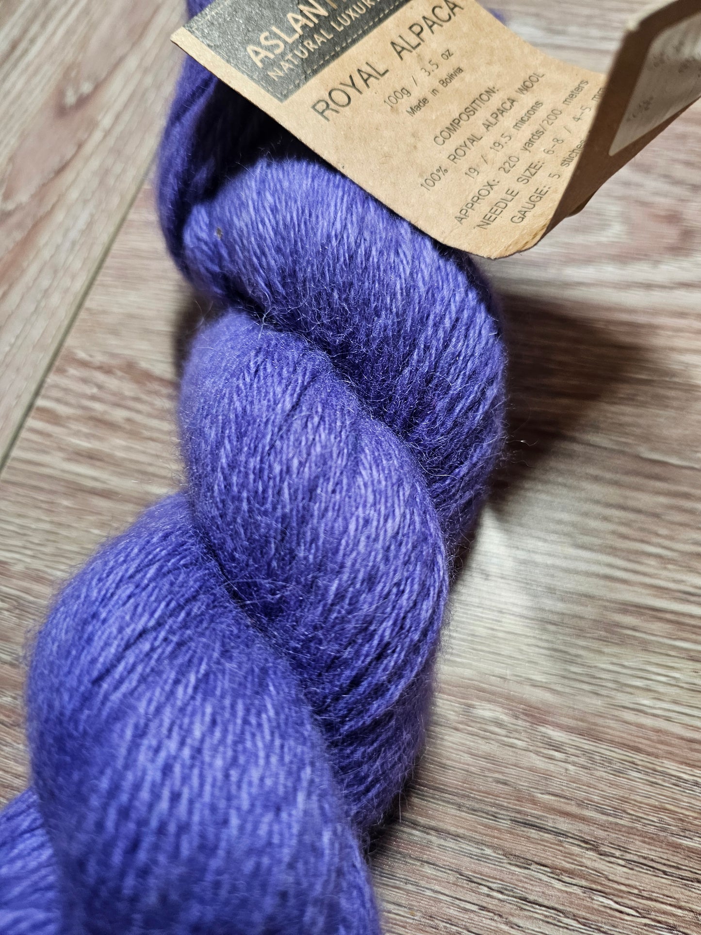 Aslan Trends Royal Alpaca 100% Alpaca Yarn in Deep Purple