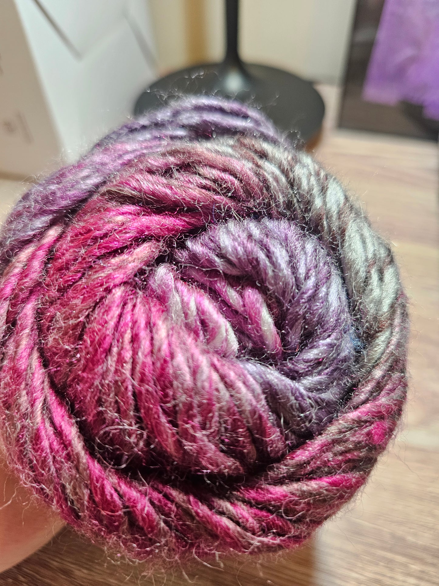 Imported Turkish Nako Artist Yarn Pink and Purple Multicolor