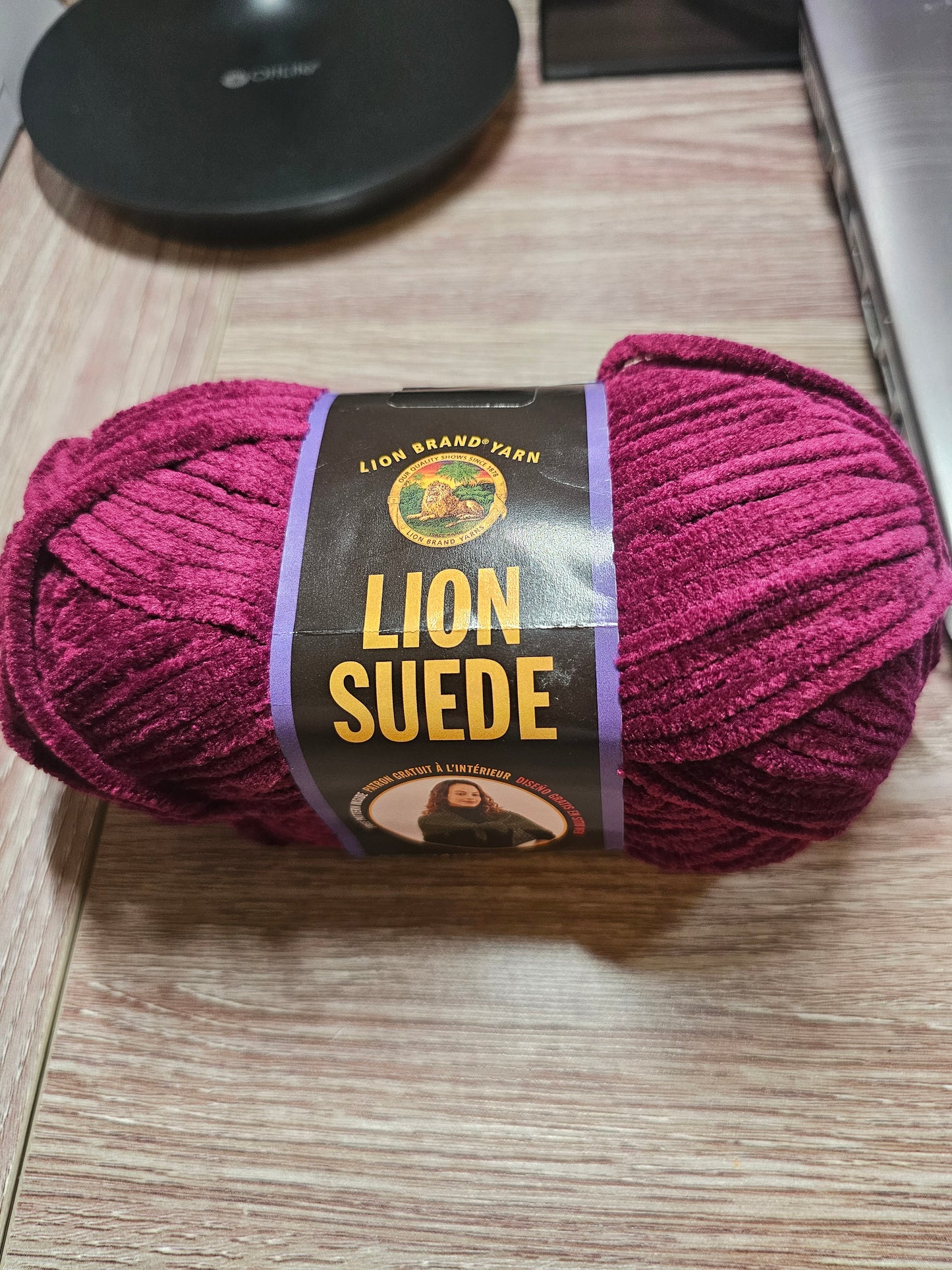 *Discontinued* Lion Brand Lion Suede "Fuchsia" Yarn