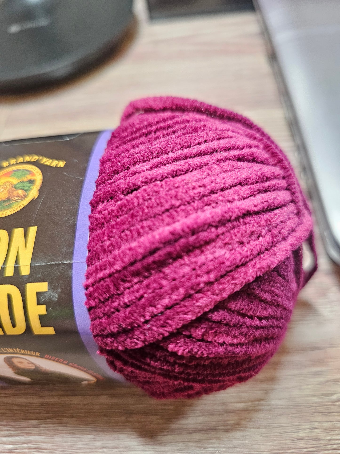 *Discontinued* Lion Brand Lion Suede "Fuchsia" Yarn