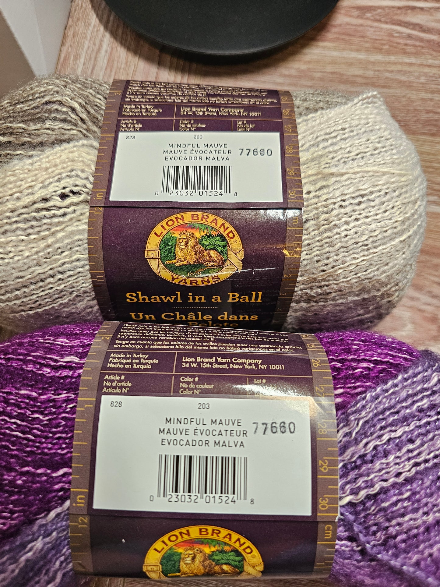 *Discontinued Colorway* Lion Brand Shawl In A Ball "Mindful Mauve" Single Skein