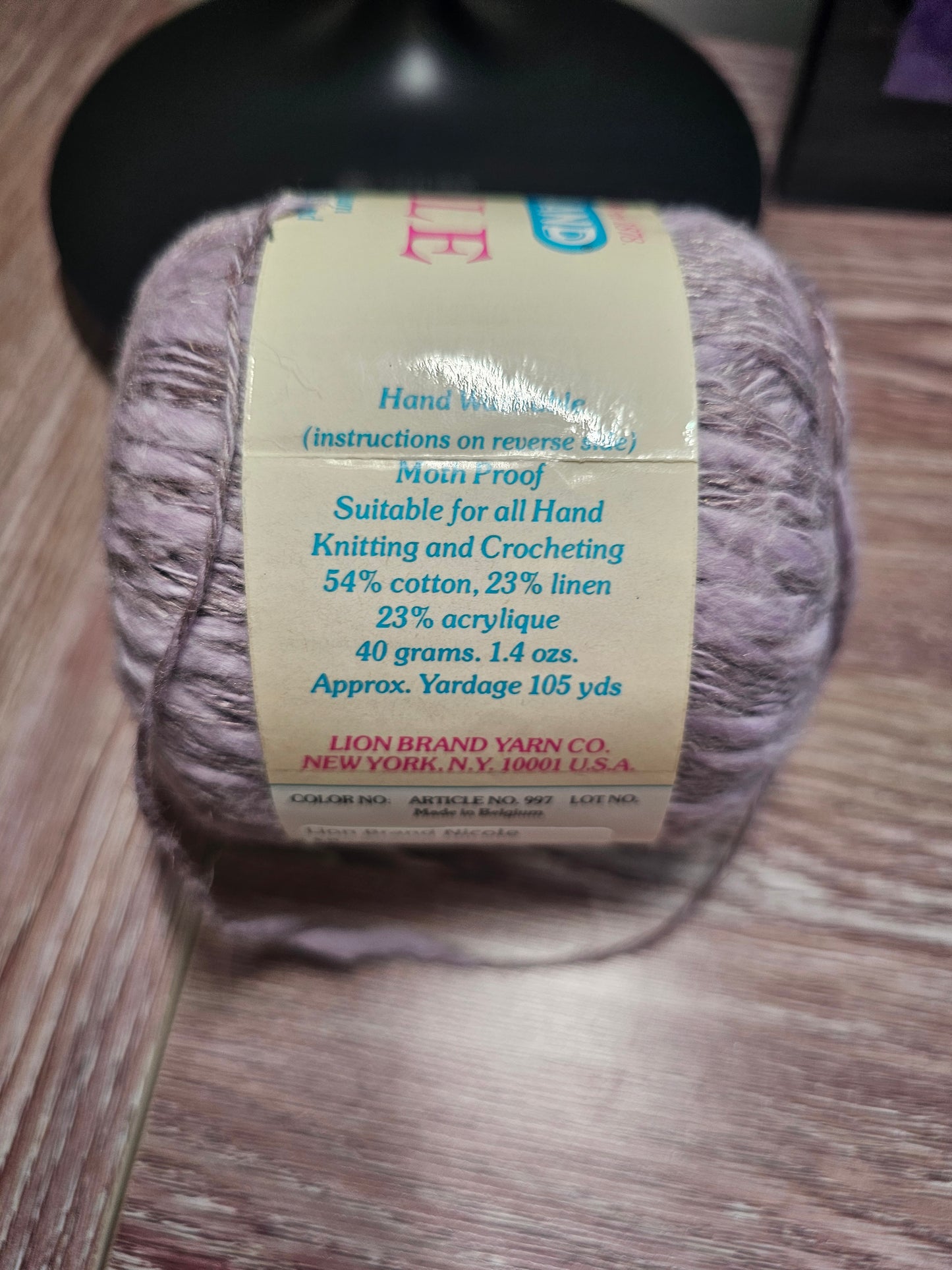 *Vintage* Lion Brand Nicole Lilac Yarn