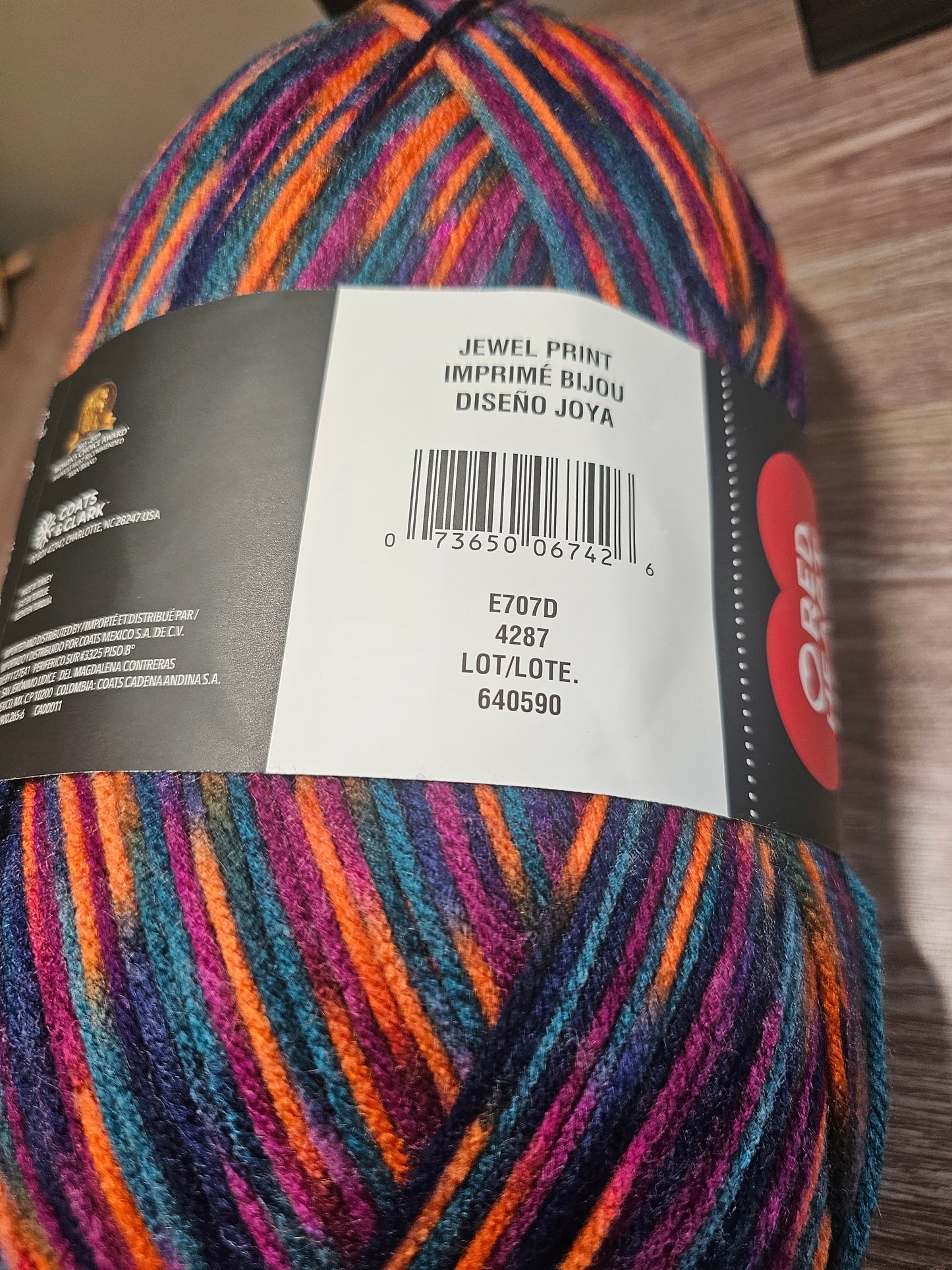 *Discontinued* Red Heart Comfort "Jewel Print" Yarn