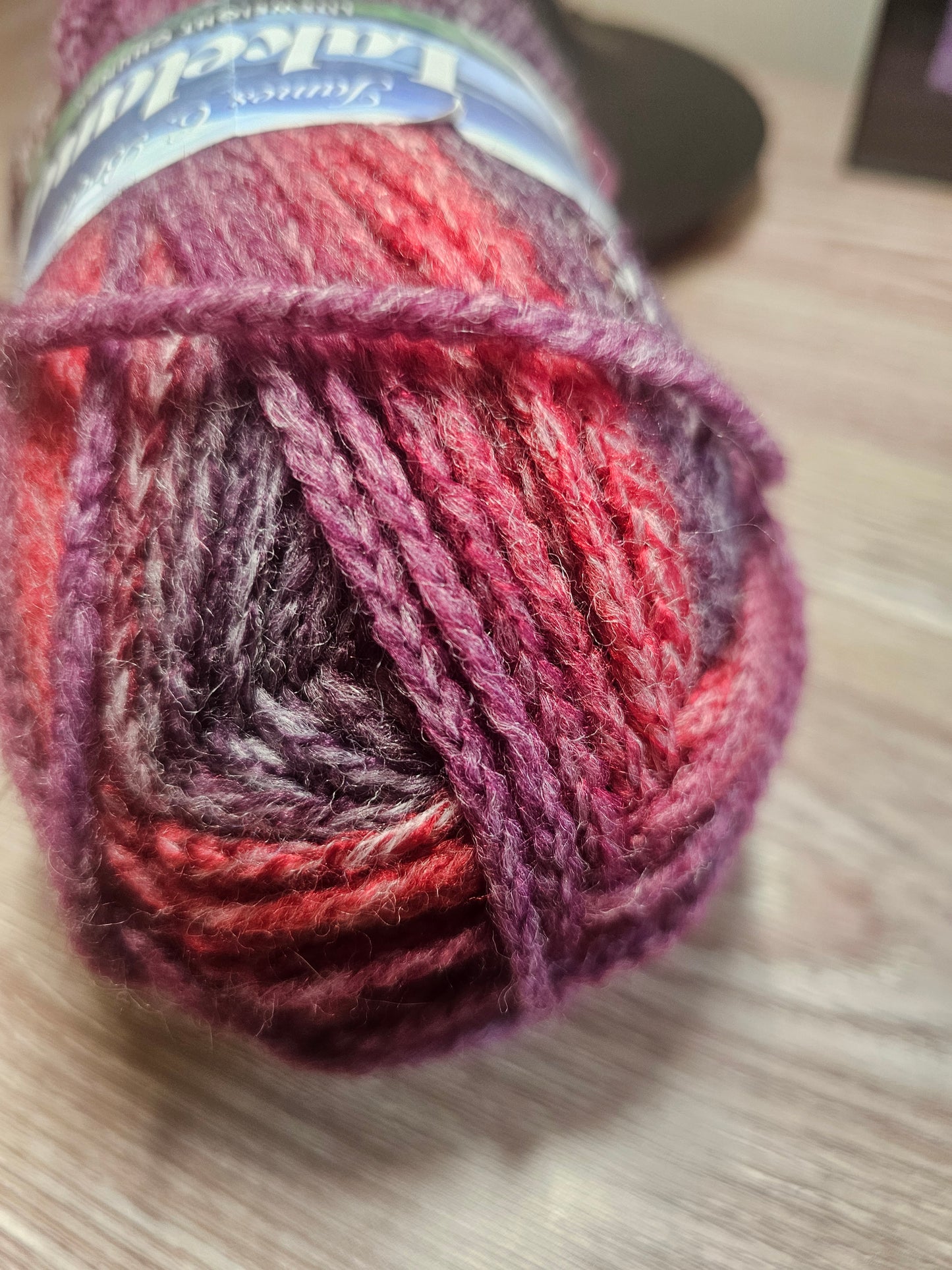 James C Brett Lakeland Purple and Red Yarn