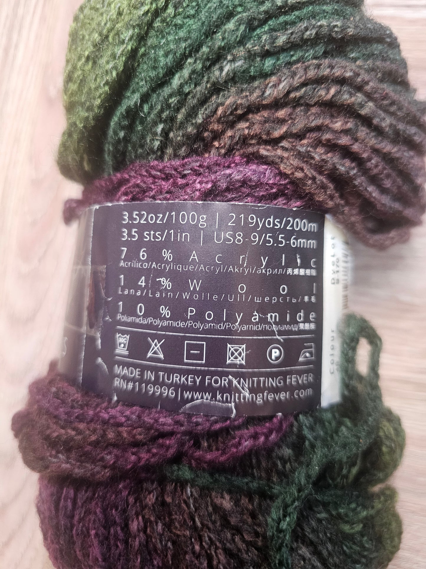 Ella Rae Seasons "Purple and Green" Yarn