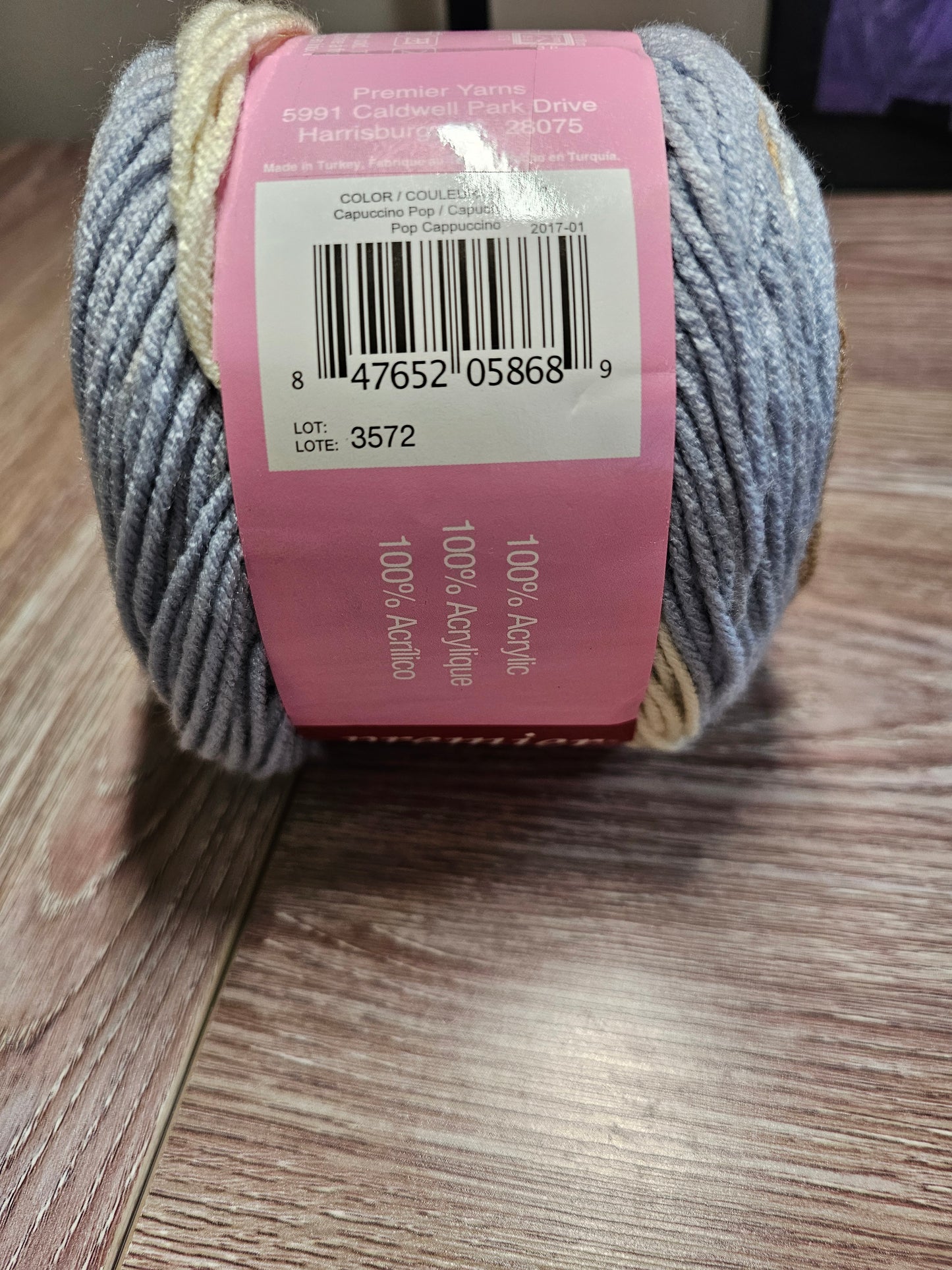 Premier Yarns Sweet Roll "Cappucino Pop" Yarn