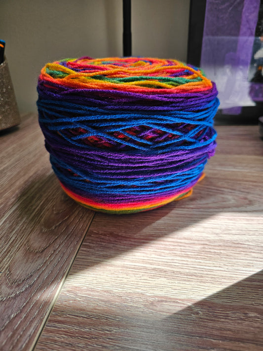 Mystery Acrylic Mega Yarn Cake "Neon Rainbow"