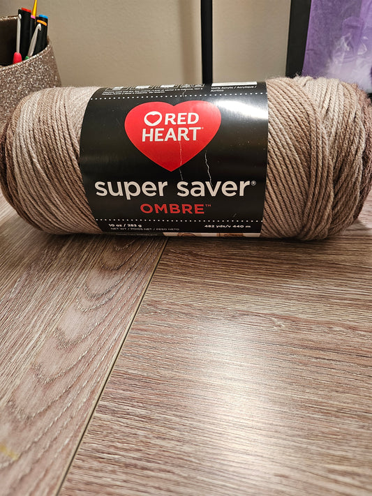 Red Heart Super Saver Ombre "Cocoa" Yarn