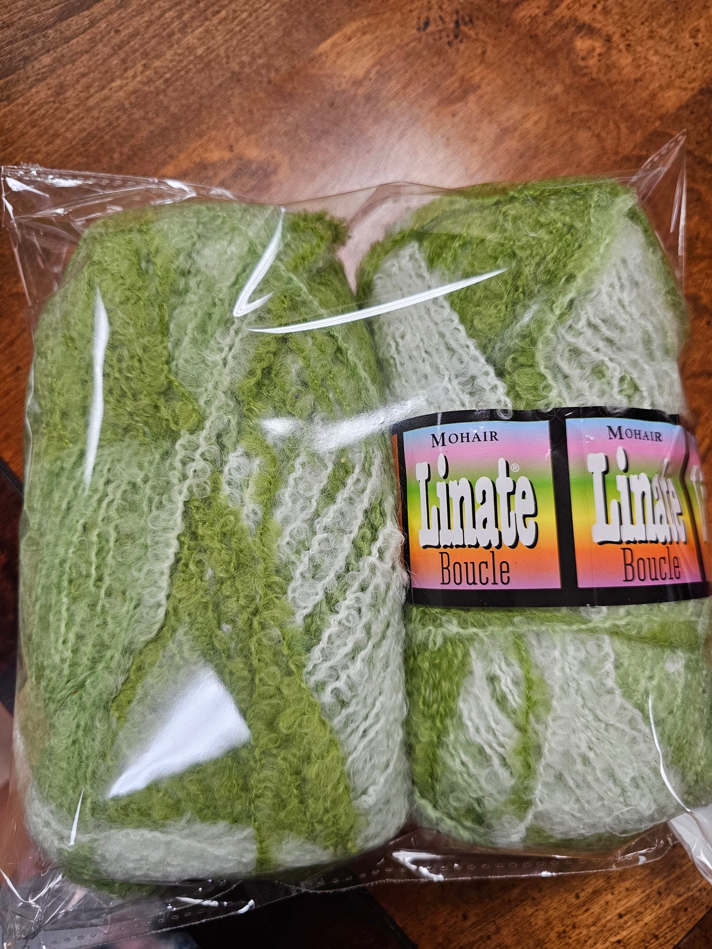 *Rare and Vintage* Linate Mohair Boucle Lime Green Lot of Two