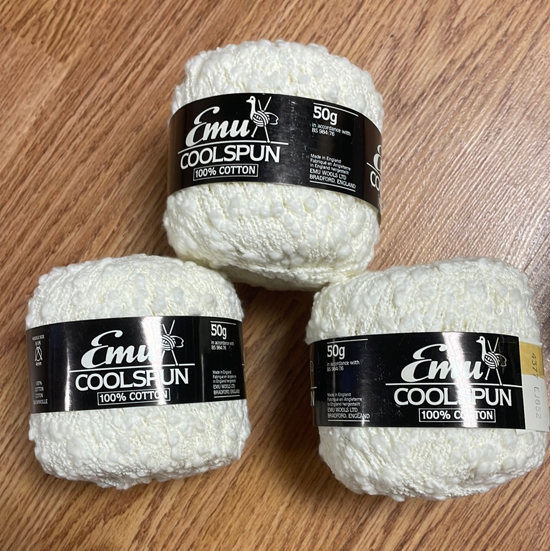 Emu Coolspun (lot of 3) - Cream